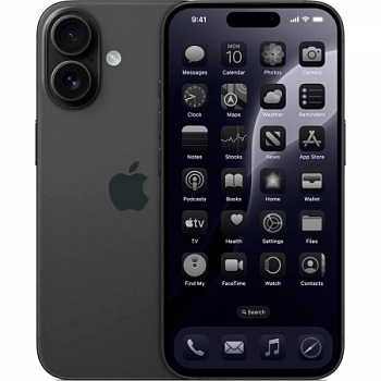 Смартфон Apple iPhone 16 128 ГБ чёрный